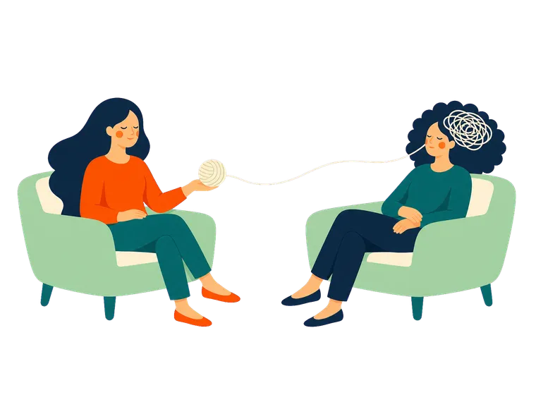 Illustrazione di un colloquio terapeutico